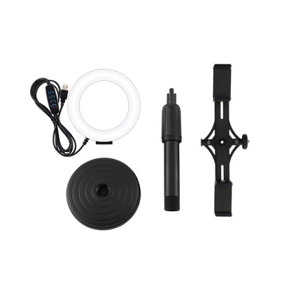 PULUZ 4.7 inch 12cm Ring Light Horizontal Dual Phone Brackets Desktop Holder Video Light Kits - Ring Light by PULUZ | Online Shopping UK | buy2fix