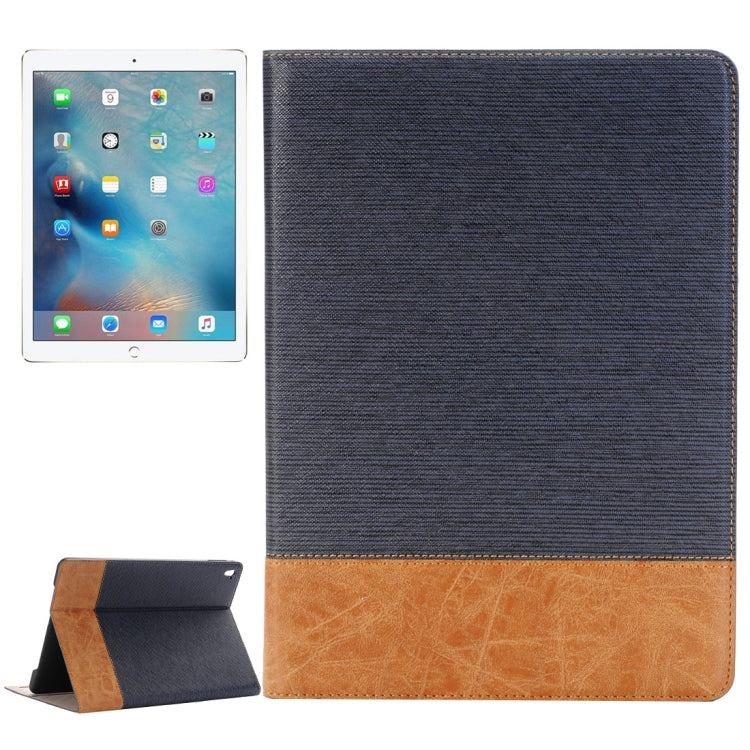 Cross Texture Horizontal Flip Leather Case with Holder & Card Slots & Wallet for iPad Pro 9.7 inch(Dark Blue) - iPad Pro 9.7 inch Cases by buy2fix | Online Shopping UK | buy2fix