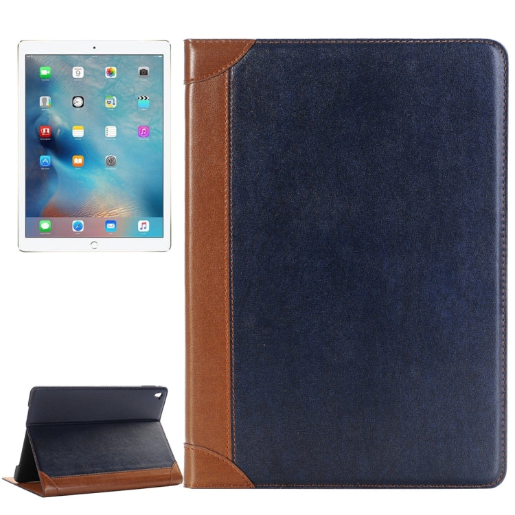 Book Style Polished Surface Horizontal Flip Leather Case with Holder & Card Slots & Wallet for iPad Pro 9.7 inch(Dark Blue) - iPad Pro 9.7 inch Cases by buy2fix | Online Shopping UK | buy2fix