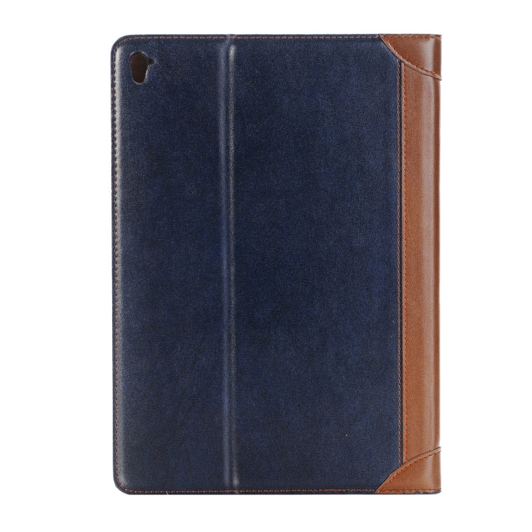 Book Style Polished Surface Horizontal Flip Leather Case with Holder & Card Slots & Wallet for iPad Pro 9.7 inch(Dark Blue) - iPad Pro 9.7 inch Cases by buy2fix | Online Shopping UK | buy2fix