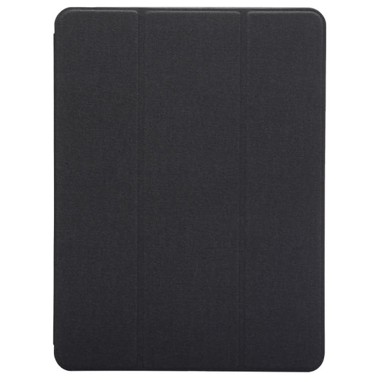 Cloth Texture Pattern Case for iPad 9.7 (2018) & iPad 9.7 inch (2017), with Three-folding Holder & Pen Slots(Black) - iPad 9.7 (2018) & (2017) Cases by buy2fix | Online Shopping UK | buy2fix