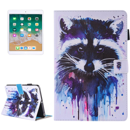 For iPad Air / iPad Air 2 Painting Colorful Raccoon Pattern Horizontal Flip Leather Case with Holder & Wallet & Card Slots & Pen Slot - iPad 9.7 (2018) & (2017) Cases by buy2fix | Online Shopping UK | buy2fix