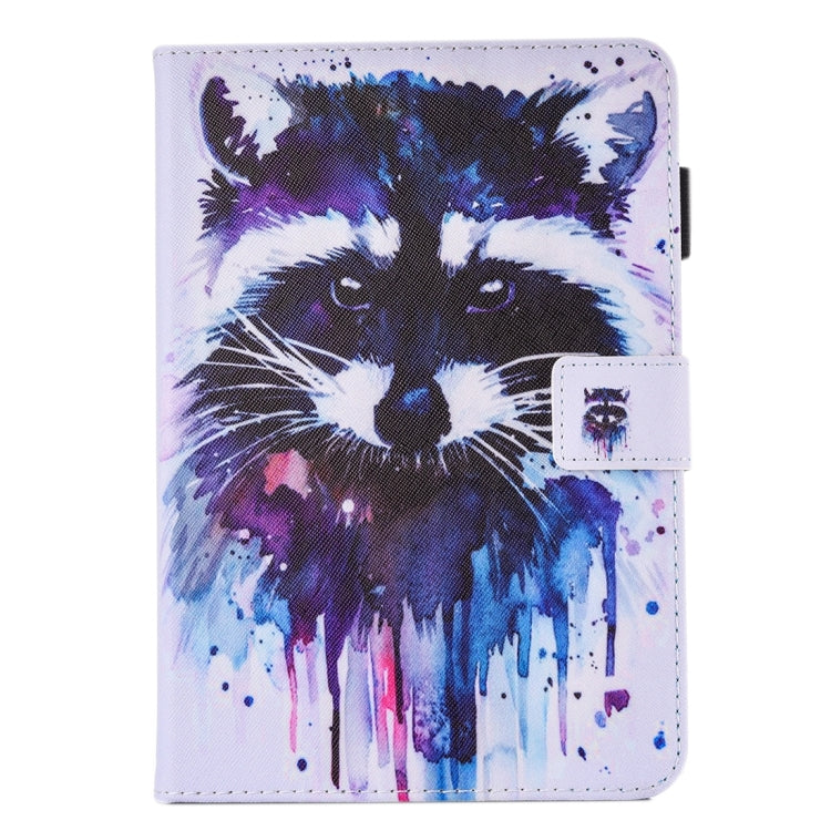 For iPad Air / iPad Air 2 Painting Colorful Raccoon Pattern Horizontal Flip Leather Case with Holder & Wallet & Card Slots & Pen Slot - iPad 9.7 (2018) & (2017) Cases by buy2fix | Online Shopping UK | buy2fix