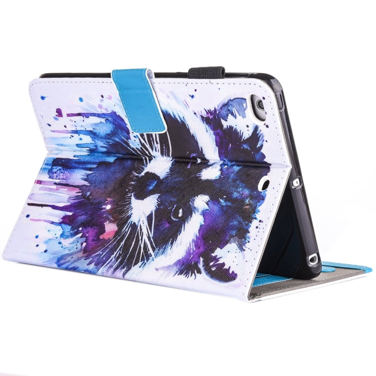 For iPad Air / iPad Air 2 Painting Colorful Raccoon Pattern Horizontal Flip Leather Case with Holder & Wallet & Card Slots & Pen Slot - iPad 9.7 (2018) & (2017) Cases by buy2fix | Online Shopping UK | buy2fix
