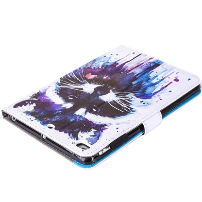 For iPad Air / iPad Air 2 Painting Colorful Raccoon Pattern Horizontal Flip Leather Case with Holder & Wallet & Card Slots & Pen Slot - iPad 9.7 (2018) & (2017) Cases by buy2fix | Online Shopping UK | buy2fix