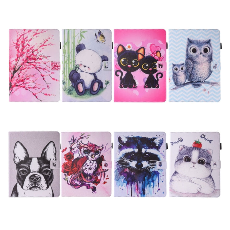 For iPad Air / iPad Air 2 Painting Colorful Raccoon Pattern Horizontal Flip Leather Case with Holder & Wallet & Card Slots & Pen Slot - iPad 9.7 (2018) & (2017) Cases by buy2fix | Online Shopping UK | buy2fix
