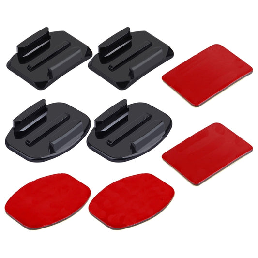 PULUZ 2 PCS Curved Surface Mounts + 2 PCS Flat Surface Mounts + 4 PCS Adhesive Mount Stickers for PULUZ Action Sports Cameras Jaws Flex Clamp Mount for GoPro, Insta360, DJI and Other Action Cameras - Connection Mount by PULUZ | Online Shopping UK | buy2fix