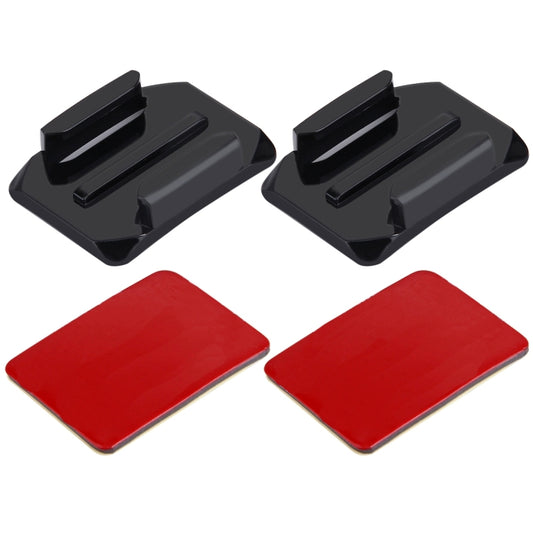 PULUZ 2 Curved Surface Mounts + 2 Adhesive Mount Stickers for PULUZ Action Sports Cameras Jaws Flex Clamp Mount for GoPro, Insta360, DJI and Other Action Cameras - Connection Mount by PULUZ | Online Shopping UK | buy2fix