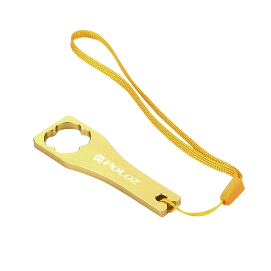 PULUZ CNC Aluminum Alloy Tighten Screw Cap Wrench Tool for GoPro Hero11 Black / HERO10 Black / HERO9 Black / HERO8 Black / HERO7 /6 /5 /5 Session /4 Session /4 /3+ /3 /2 /1, Xiaoyi and Other Action Cameras(Gold) - Tools by PULUZ | Online Shopping UK | buy2fix