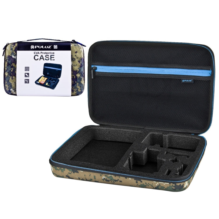 PULUZ Camouflage Pattern Waterproof Carrying and Travel Case for for GoPro, Insta360, DJI and Other Action Cameras Accessories, Large Size: 32cm x 22cm x 7cm by PULUZ