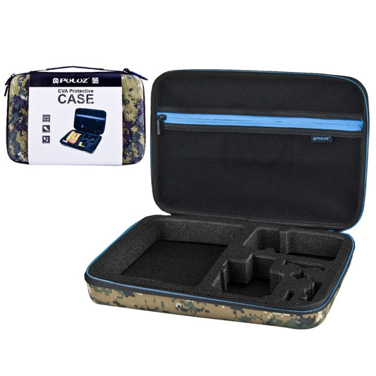 PULUZ Camouflage Pattern Waterproof Carrying and Travel Case for for GoPro, Insta360, DJI and Other Action Cameras Accessories, Large Size: 32cm x 22cm x 7cm - Carry Cases by PULUZ | Online Shopping UK | buy2fix