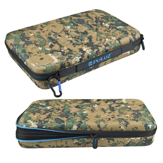 PULUZ Camouflage Pattern Waterproof Carrying and Travel Case for for GoPro, Insta360, DJI and Other Action Cameras Accessories, Large Size: 32cm x 22cm x 7cm - Carry Cases by PULUZ | Online Shopping UK | buy2fix