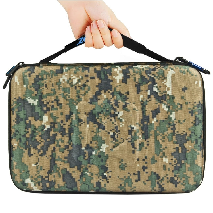 PULUZ Camouflage Pattern Waterproof Carrying and Travel Case for for GoPro, Insta360, DJI and Other Action Cameras Accessories, Large Size: 32cm x 22cm x 7cm by PULUZ