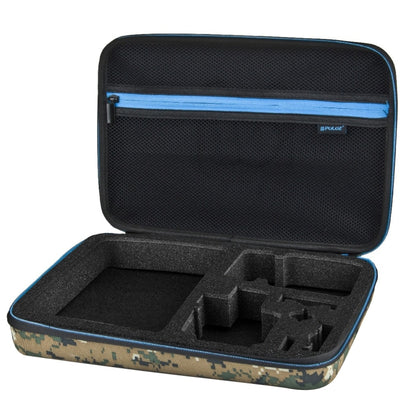 PULUZ Camouflage Pattern Waterproof Carrying and Travel Case for for GoPro, Insta360, DJI and Other Action Cameras Accessories, Large Size: 32cm x 22cm x 7cm by PULUZ