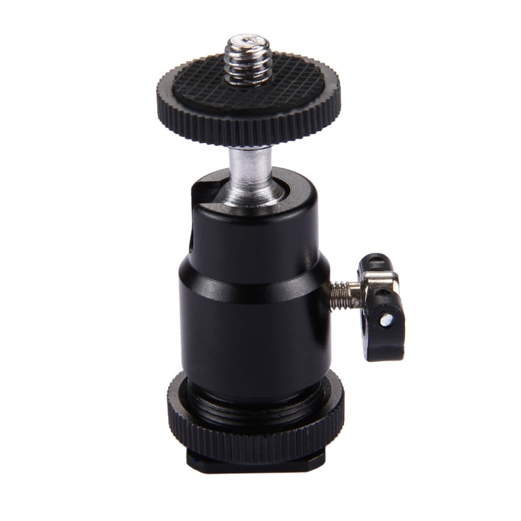 PULUZ Cold Shoe Tripod Head 1/4 inch Tripod Screw Head with Lock - Tripod Heads by PULUZ | Online Shopping UK | buy2fix