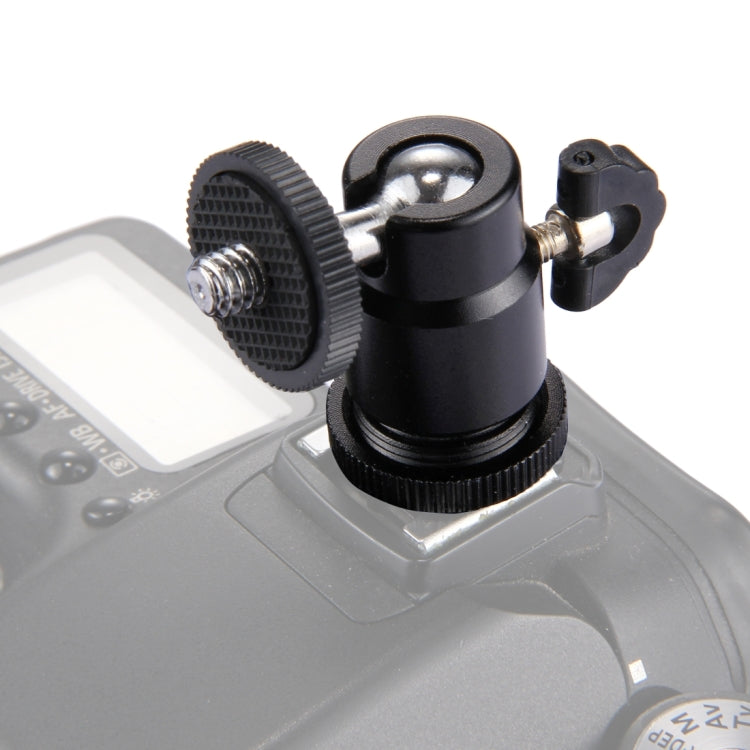 PULUZ Cold Shoe Tripod Head 1/4 inch Tripod Screw Head with Lock - Tripod Heads by PULUZ | Online Shopping UK | buy2fix