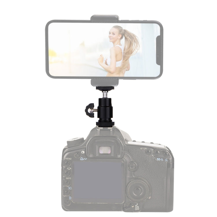 PULUZ Cold Shoe Tripod Head 1/4 inch Tripod Screw Head with Lock - Tripod Heads by PULUZ | Online Shopping UK | buy2fix