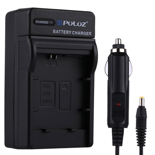 Chargeur de voiture pour batterie d'appareil photo numérique PULUZ pour batterie Sony NP-FW50