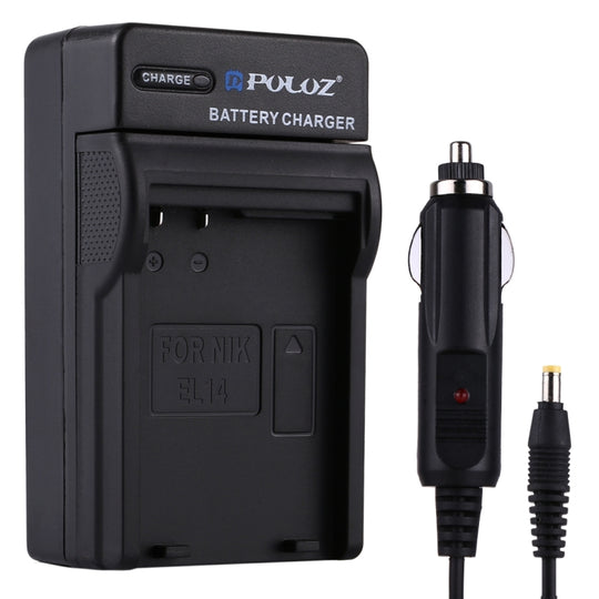 Chargeur de voiture pour batterie d'appareil photo numérique PULUZ pour batterie Nikon EN-EL14