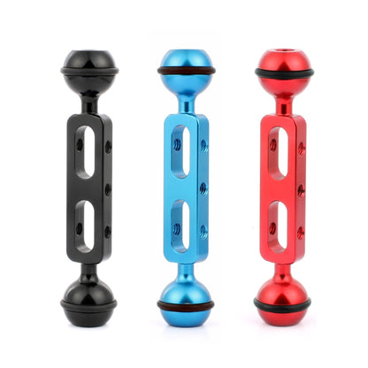 PULUZ 5.1 inch 13cm Aluminum Alloy Dual Balls Arm, Ball Diameter: 25mm(Red) - Diving Accessories by PULUZ | Online Shopping UK | buy2fix