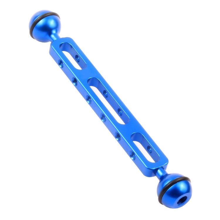 PULUZ 7.87 inch 20cm Aluminum Alloy Dual Balls Arm for Underwater Torch / Video Light, Ball Diameter: 2.54cm(Blue) by PULUZ
