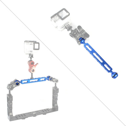 PULUZ 7.87 inch 20cm Aluminum Alloy Dual Balls Arm for Underwater Torch / Video Light, Ball Diameter: 2.54cm(Blue) by PULUZ