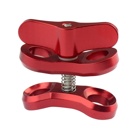 PULUZ Ball Clamp Close Hole Diving Camera Bracket CNC Aluminum Spring Flashlight Clamp for Diving Underwater Photography System(Red) - Diving Accessories by PULUZ | Online Shopping UK | buy2fix