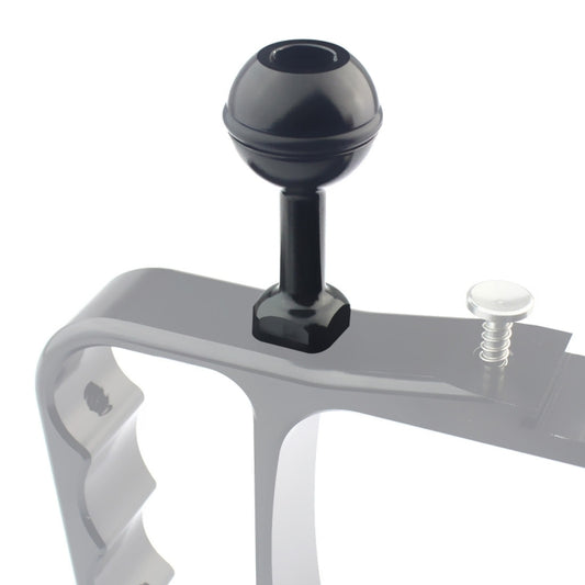 PULUZ 1/4 inch Screw Aluminum Ball Adapter Mount for GoPro, Insta360, DJI and Other Action Cameras, Diameter: 2.5cm(Black) - Connection Mount by PULUZ | Online Shopping UK | buy2fix