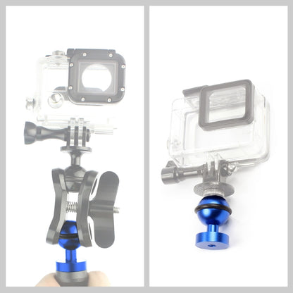 PULUZ CNC Aluminum Ball Head Adapter Mount for GoPro, Insta360, DJI and Other Action Cameras, Diameter: 2.5cm(Blue) by PULUZ