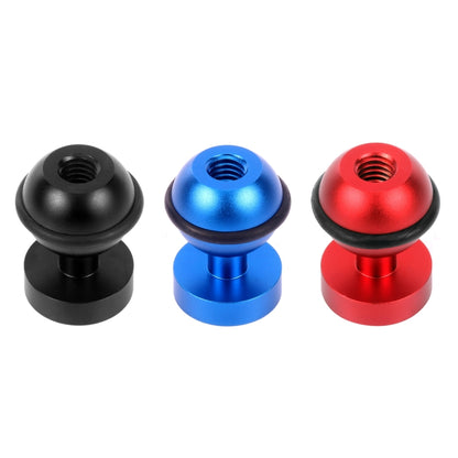 PULUZ CNC Aluminum Ball Head Adapter Mount for GoPro, Insta360, DJI and Other Action Cameras, Diameter: 2.5cm(Blue) by PULUZ