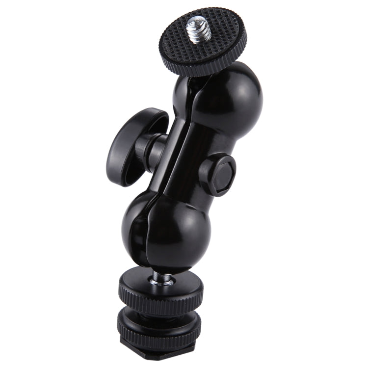PULUZ Flash Hot Shoe Swivel Ball Head 1/4 inch Tripod Screw Magic Arm with Lock - Tripod Heads by PULUZ | Online Shopping UK | buy2fix
