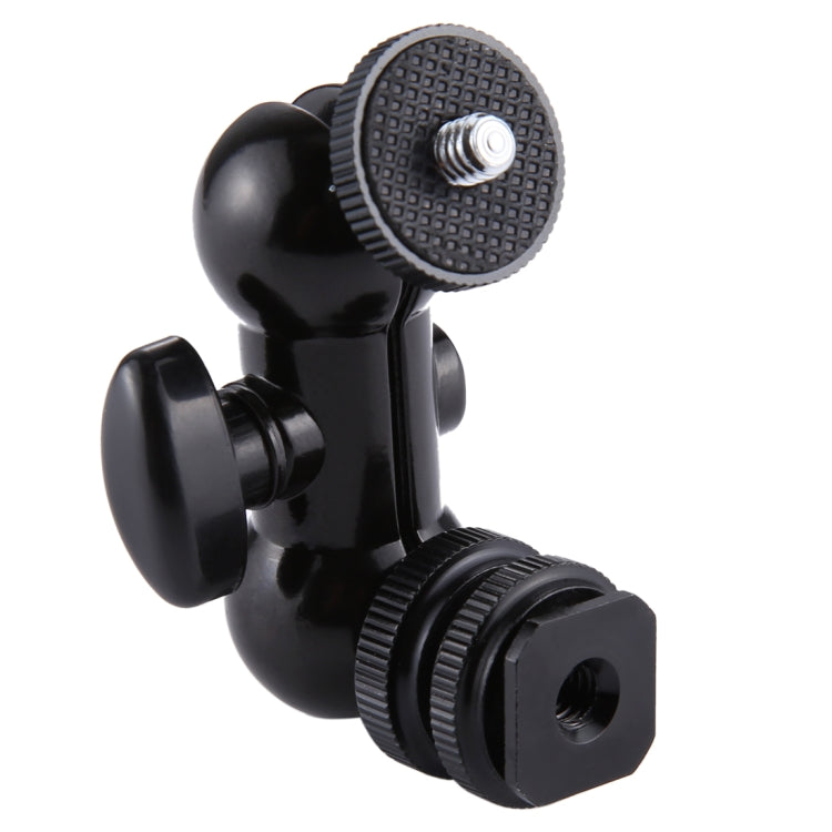 PULUZ Flash Hot Shoe Swivel Ball Head 1/4 inch Tripod Screw Magic Arm with Lock - Tripod Heads by PULUZ | Online Shopping UK | buy2fix