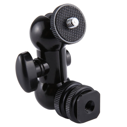PULUZ Flash Hot Shoe Swivel Ball Head 1/4 inch Tripod Screw Magic Arm with Lock - Tripod Heads by PULUZ | Online Shopping UK | buy2fix