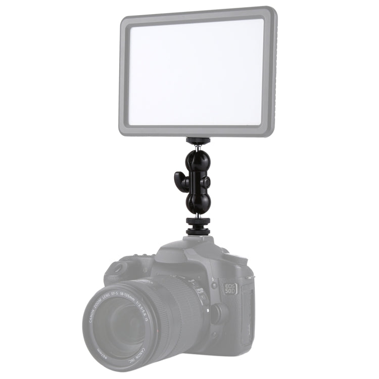PULUZ Flash Hot Shoe Swivel Ball Head 1/4 inch Tripod Screw Magic Arm with Lock - Tripod Heads by PULUZ | Online Shopping UK | buy2fix