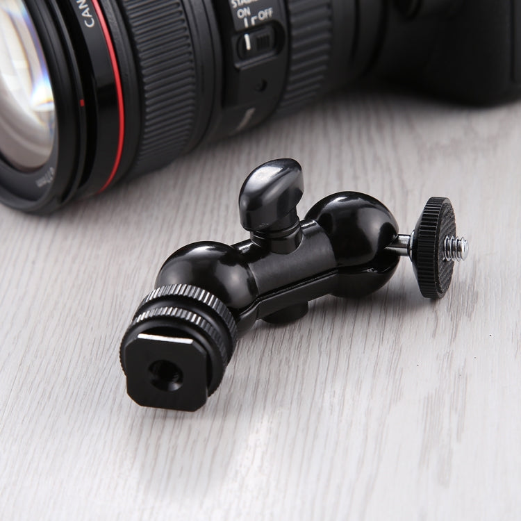 PULUZ Flash Hot Shoe Swivel Ball Head 1/4 inch Tripod Screw Magic Arm with Lock - Tripod Heads by PULUZ | Online Shopping UK | buy2fix
