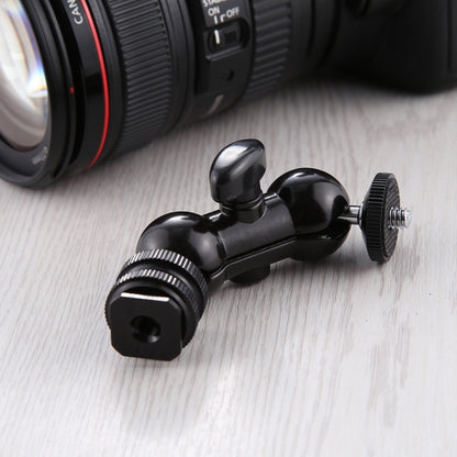 PULUZ Flash Hot Shoe Swivel Ball Head 1/4 inch Tripod Screw Magic Arm with Lock - Tripod Heads by PULUZ | Online Shopping UK | buy2fix