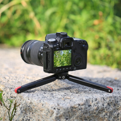 PULUZ Pocket Mini Metal Desktop Tripod Mount with 1/4 inch to 3/8 inch Thread Adapter Screw for DSLR & Digital Cameras, Adjustable Height: 4.5-15cm, Load: 20kg(Red) - Tripods by PULUZ | Online Shopping UK | buy2fix