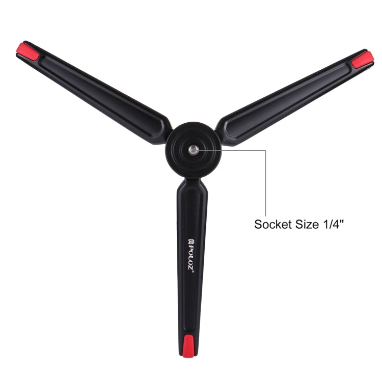 PULUZ Pocket Mini Metal Desktop Tripod Mount with 1/4 inch to 3/8 inch Thread Adapter Screw for DSLR & Digital Cameras, Adjustable Height: 4.5-15cm, Load: 20kg(Red) - Tripods by PULUZ | Online Shopping UK | buy2fix