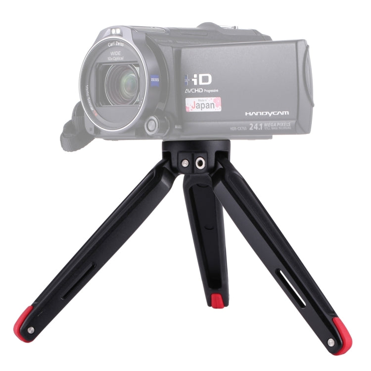 PULUZ Pocket Mini Metal Desktop Tripod Mount with 1/4 inch to 3/8 inch Thread Adapter Screw for DSLR & Digital Cameras, Adjustable Height: 4.5-15cm, Load: 20kg(Red) - Tripods by PULUZ | Online Shopping UK | buy2fix
