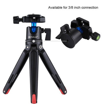 PULUZ Pocket Mini Metal Desktop Tripod Mount with 1/4 inch to 3/8 inch Thread Adapter Screw for DSLR & Digital Cameras, Adjustable Height: 4.5-15cm, Load: 20kg(Red) - Tripods by PULUZ | Online Shopping UK | buy2fix