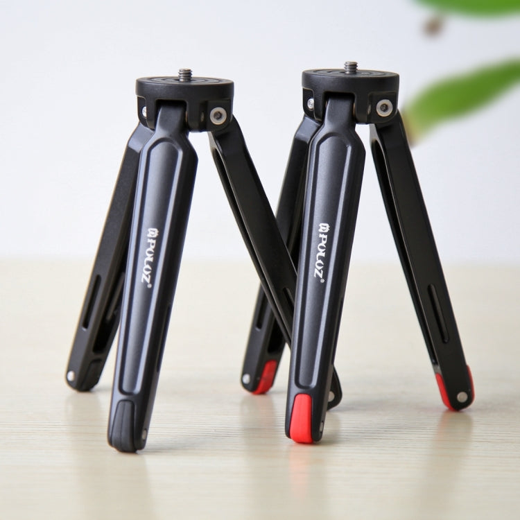 PULUZ Pocket Mini Metal Desktop Tripod Mount with 1/4 inch to 3/8 inch Thread Adapter Screw for DSLR & Digital Cameras, Adjustable Height: 4.5-15cm, Load: 20kg(Red) - Tripods by PULUZ | Online Shopping UK | buy2fix