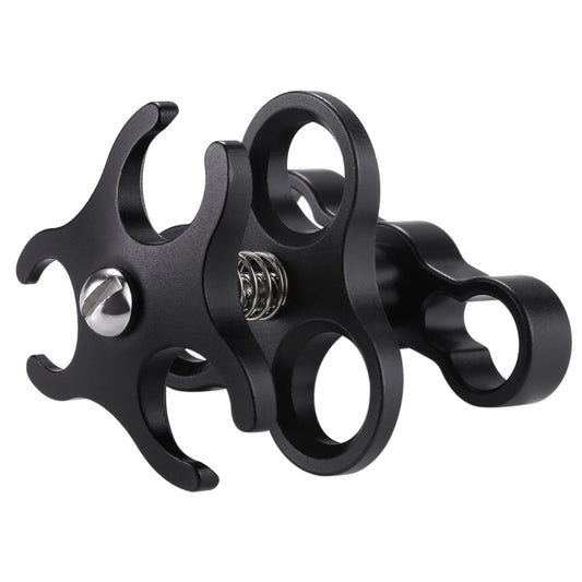 PULUZ Triple Ball Clamp Diving Camera Bracket Aluminum Spring Flashlight Clamp for Diving Underwater Photography System - Diving Accessories by PULUZ | Online Shopping UK | buy2fix