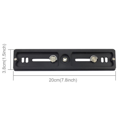 PULUZ 200mm Length PU-200 Aluminum-magnesium Alloy Quick Release Plate QR Clamp for Benro B3 / J2 /J3 Tripod Ball Head - Quick Release Plate by PULUZ | Online Shopping UK | buy2fix
