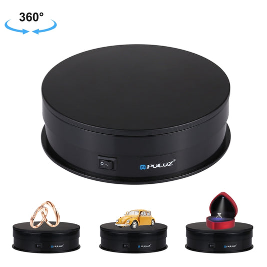 PULUZ 15cm USB Electric Rotating Turntable Display Stand Video Shooting Props Turntable for Photography, Load 1-5kg(Black) -  by PULUZ | Online Shopping UK | buy2fix