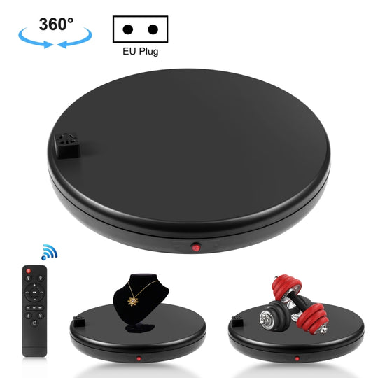 PULUZ 45 cm télécommande réglage de la vitesse plateau tournant présentoir avec prise de courant, noir, charge 100 kg (prise ue)