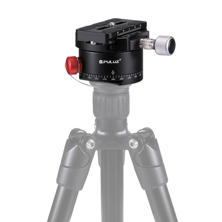 PULUZ Aluminum Alloy Panoramic Indexing Rotator Ball Head with Quick Release Plate for Camera Tripod Head - Tripod Heads by PULUZ | Online Shopping UK | buy2fix