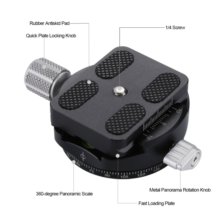 PULUZ Aluminum Alloy Quick Release Plate for Panoramic Head(Grey) - Quick Release Plate by PULUZ | Online Shopping UK | buy2fix