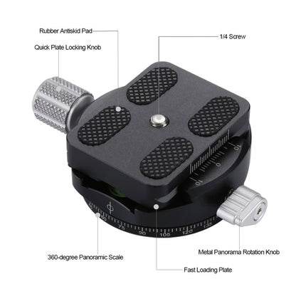 PULUZ Aluminum Alloy Quick Release Plate for Panoramic Head(Grey) - Quick Release Plate by PULUZ | Online Shopping UK | buy2fix