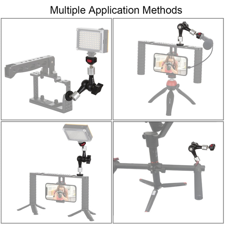PULUZ 7 inch Aluminium Alloy Adjustable Articulating Friction Magic Arm - Camera Gimbal by PULUZ | Online Shopping UK | buy2fix