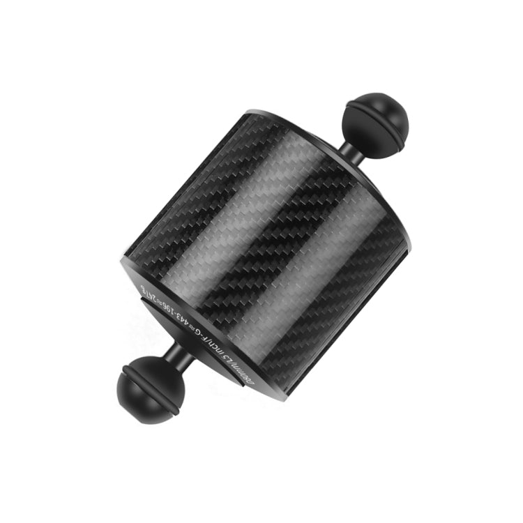 PULUZ 6.1 inch 15.5cm Length 80mm Diameter Dual Balls Carbon Fiber Floating Arm, Ball Diameter: 25mm, Buoyancy: 400g Phone by PULUZ